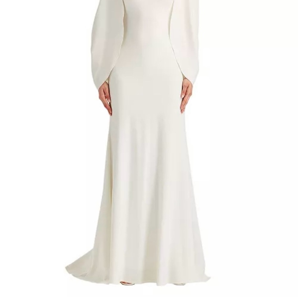 Tadashi Shoji Ivory Long Sleeve Gown